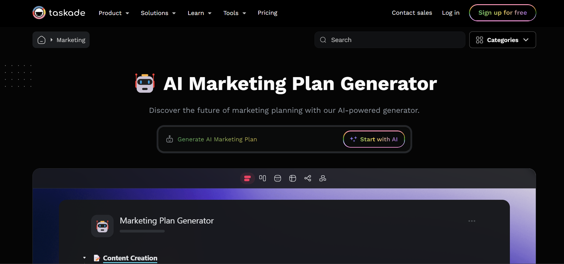 AI Marketing Plan Generator